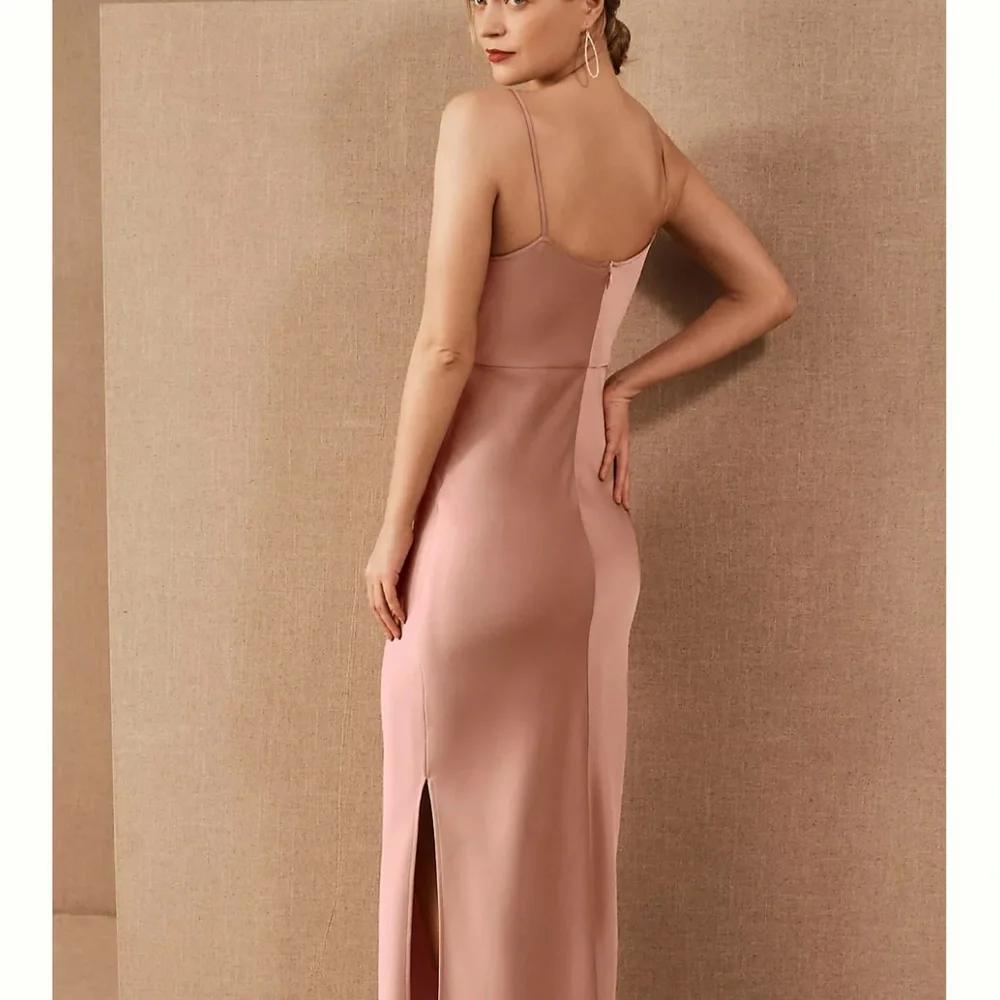 BHLDN Cali Satin Charmeuse Midi dress - Picture 3 of 5